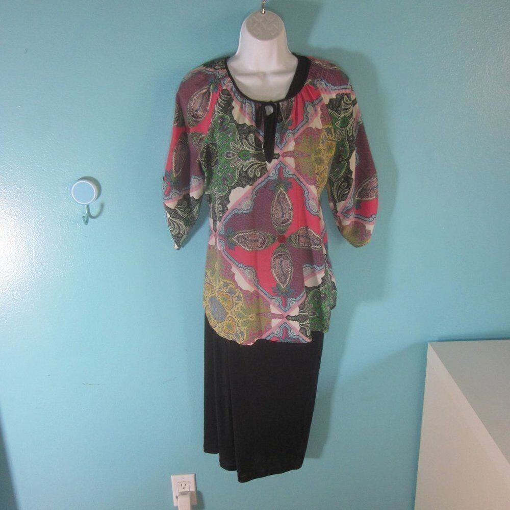 Yumi Kim Womens Size S 100% Silk Short Kimono Sleeve Blouse Keyhole Tie Neckline